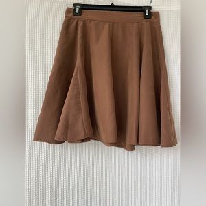 Tahari Brown Circle Skater Skirt